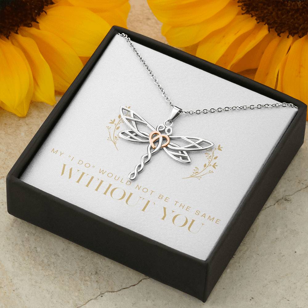 To My Wife Necklace Gift Dragonfly Pendent From Husband on Birthday Anniversary Gift For Special Women