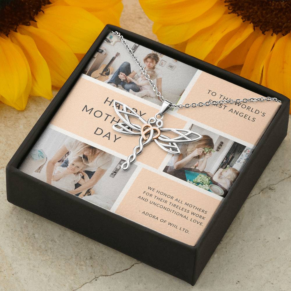 Mother's Day Necklace To My Mother Honored For Great Job Pendent Gift For Mother In Law Step Mom Grandma Thank You Gift With The Message Card