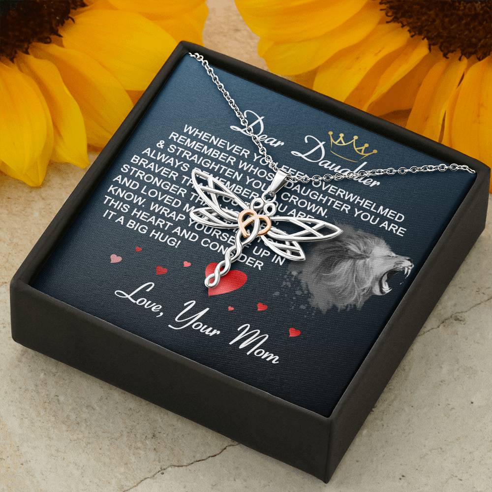 Personalized Gift Daughter Necklace for Her Valentines Birthday  Gift Dragonfly Dream Necklace for Women with Message  Card