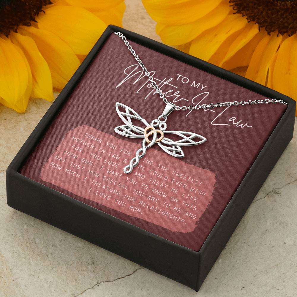 Personalized Necklace Gift To My Mother In Law Step Mom Grandma Thank You Best Relationship Pendent Gift With The Message Card