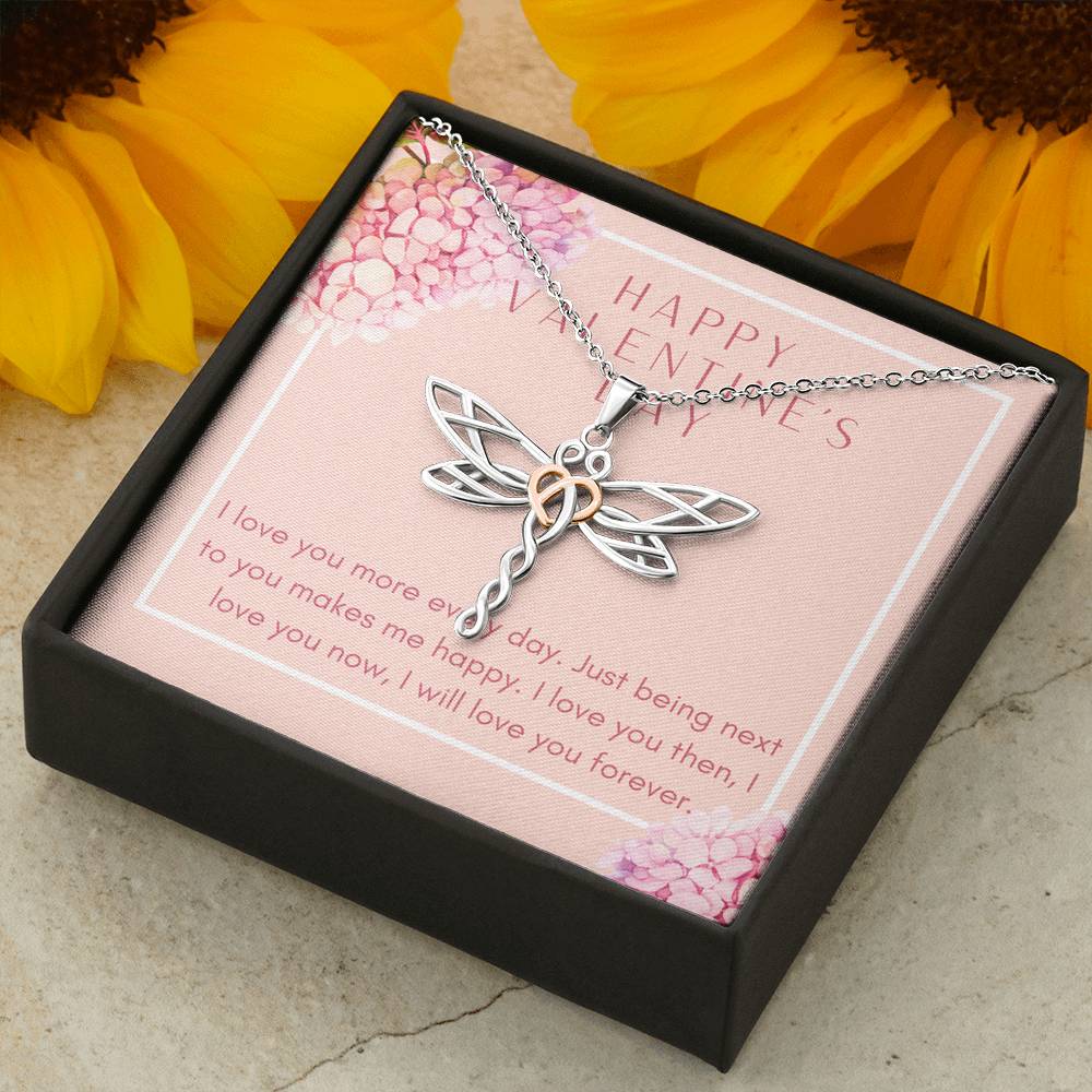 Modern Necklace Gift To My Wife On Valentine's Day Dragonfly Pendent For Girlfriend On Her Birthday Engagement Gift