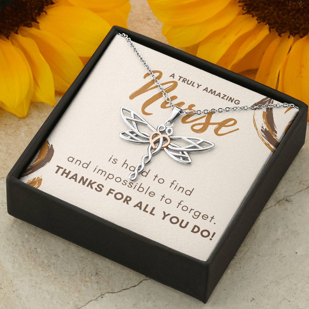 Nurse Necklace Gift Pendant Dragonfly Necklace For Appreciation