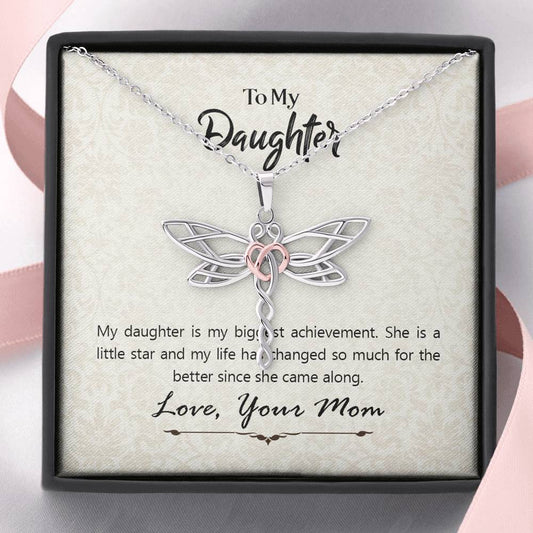 To My Daughter,  Dragonfly Necklace