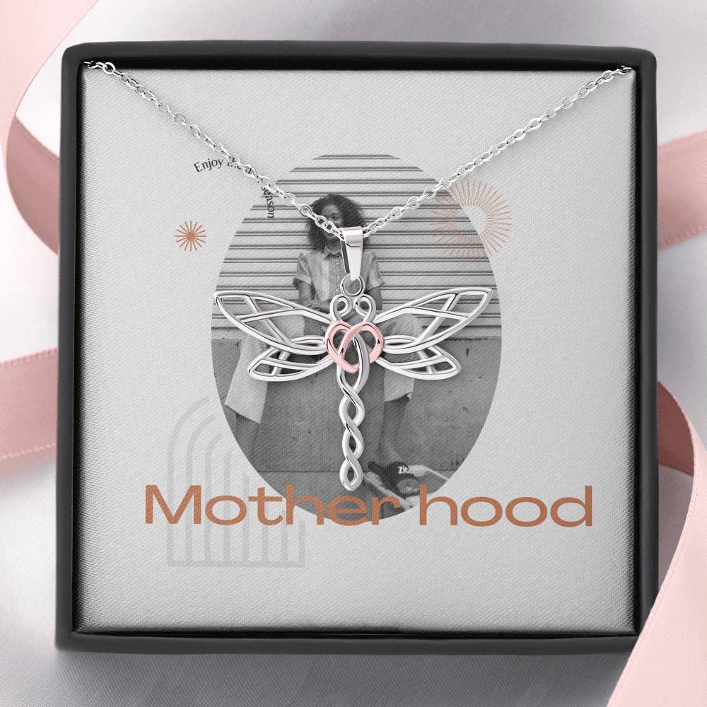 Personalized Gift Mother Necklace for Her Valentines Birthday  Gift Dragonfly Dreams Necklace for Women with Message  Card
