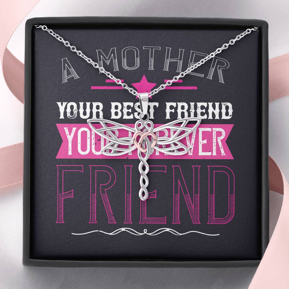 Personalized Gift Mother Necklace for Her Valentines Birthday  Gift Dragonfly Dream Necklace for Women with Message  Card