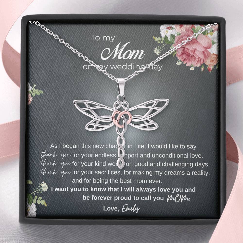 Future MIL Gift Bride Gift To Mom Future MIL To My Mother In Law On Our Wedding Day Charm Necklaces To My Mother In Law On Our Wedding Day Personalized Gift
