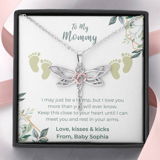 Personalized Mama and Baby Necklace, Mom and Baby Necklace, To My Mommy From Bump Necklace, New Mom Gift, Mother Necklace, Mother's Day Gifts, 1st Mom