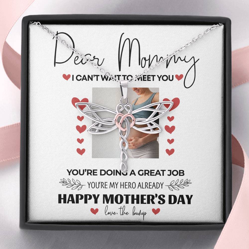Personalized Necklace Gift To My Mom On Mother's Day Birthday Expected Mommy Pendent Gift With The Message Card