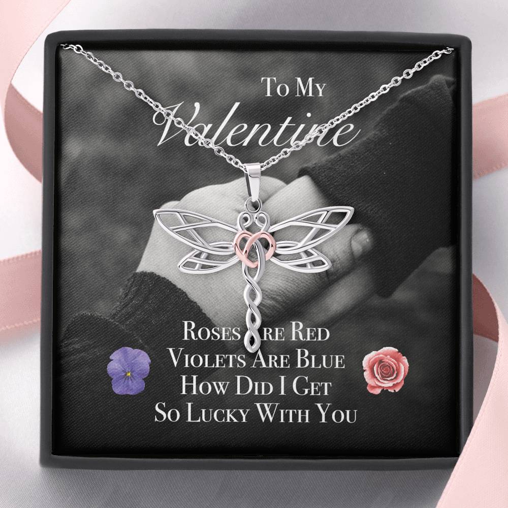 Valentine's Day Necklace Gift To My Wife Girlfriend On Birthday Wedding Anniversary Gift With The Message Card From Husband Boyfriend