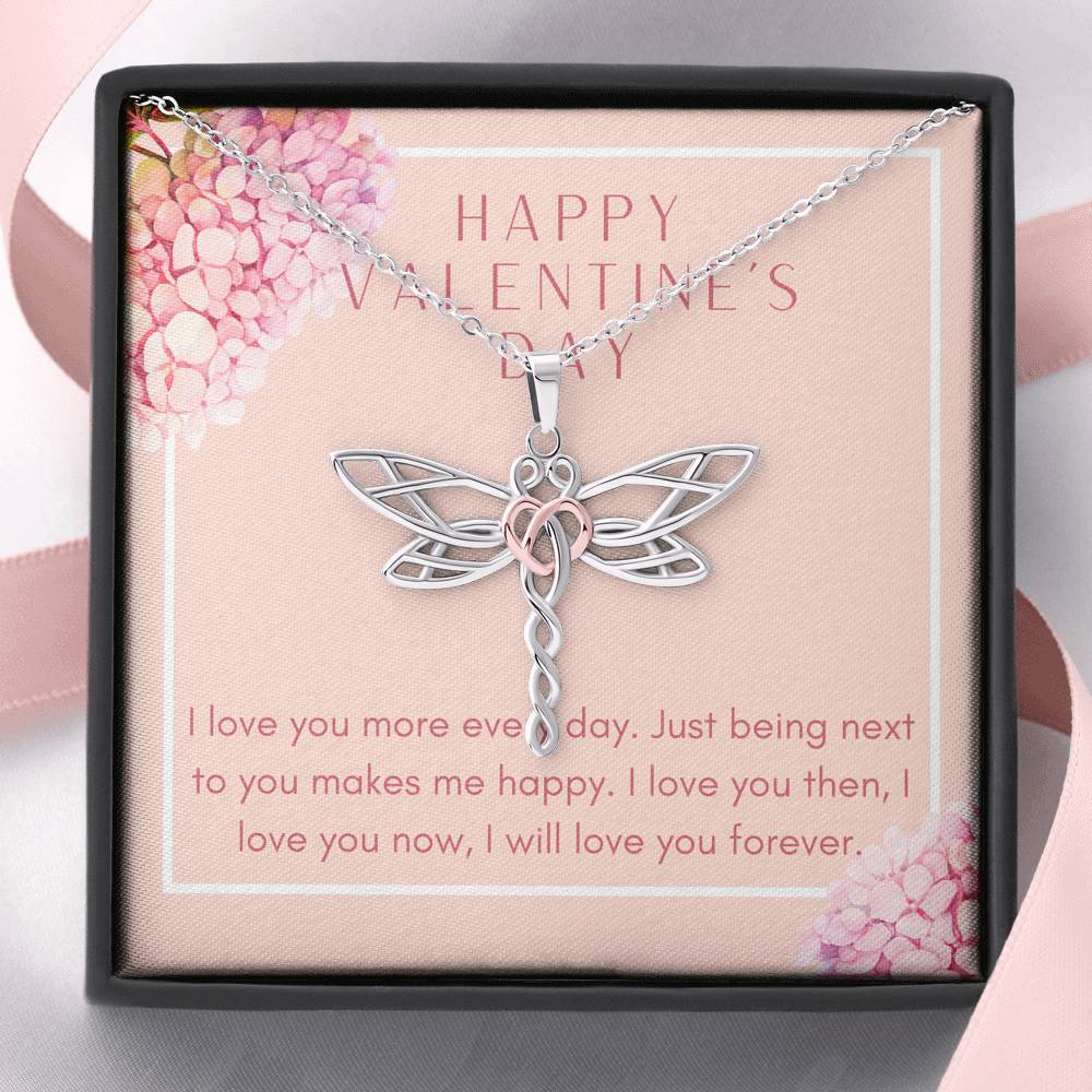 Modern Necklace Gift To My Wife On Valentine's Day Dragonfly Pendent For Girlfriend On Her Birthday Engagement Gift