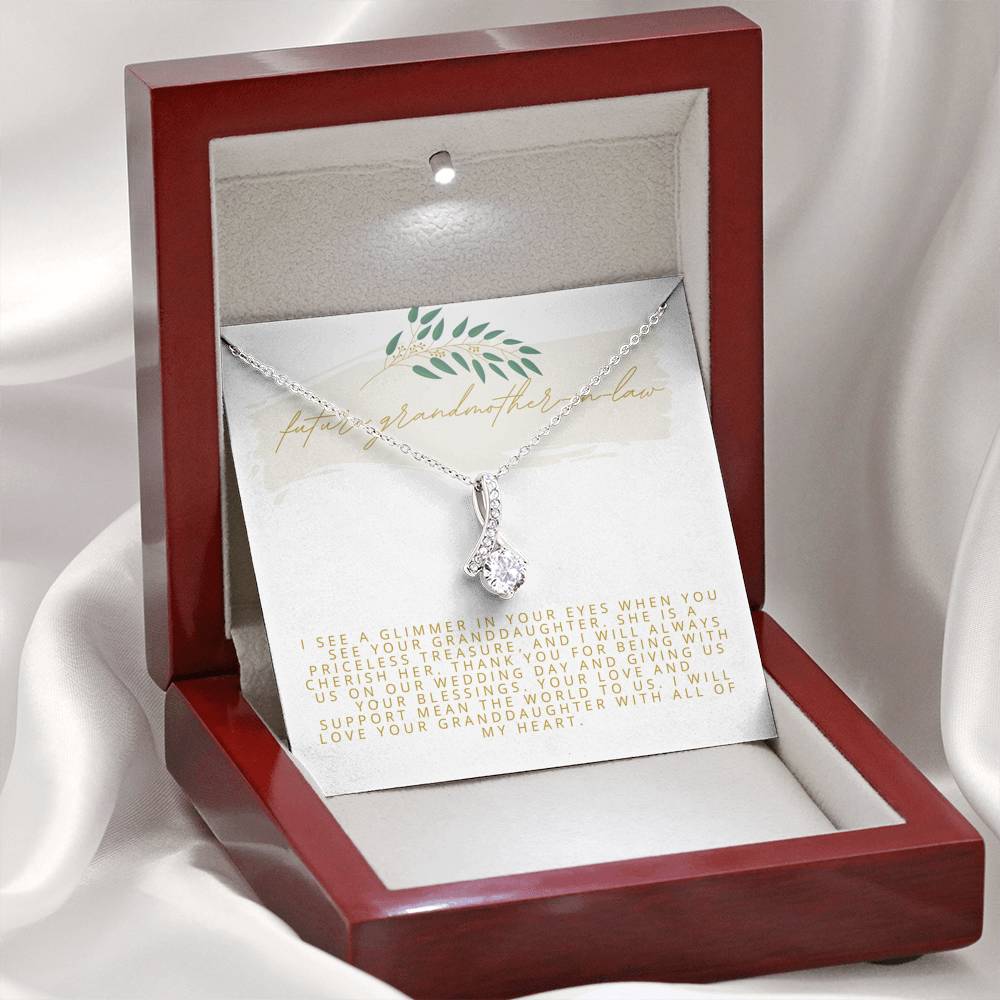 Grandmother Of The Bride Necklace Gift From Groom, Grandmother Gift From Groom, Jewelry Gift For Grandma On My Wedding