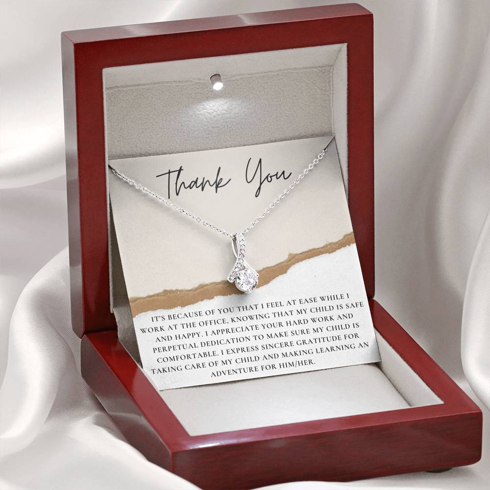 Teacher Appreciation Gift, Daycare Worker Gift Necklace, Thank You Gift for Teachers, Caregivers