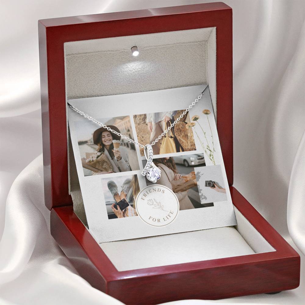 Personalized Necklace Gift To My Best Friend On Her Birthday Wedding Engagement Graduation Pendent Gift With The Message Card