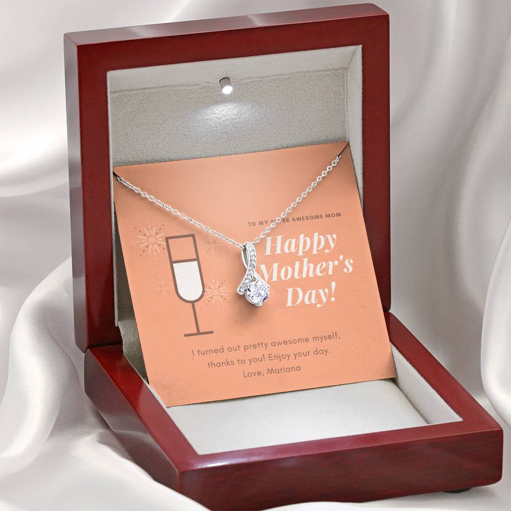 Mother's Day Necklace Gift For Mother Grandma Mother In Law Thank You Gift On Birthday Inspirational Pendent Gift With The Message Card
