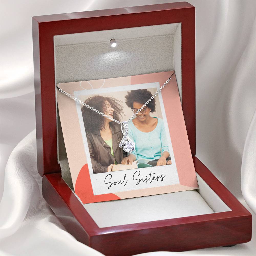 Personalized Gift Sister Necklace for Her Valentines Birthday  Gift Alluring Beauty Dreams for Women with Message  Card