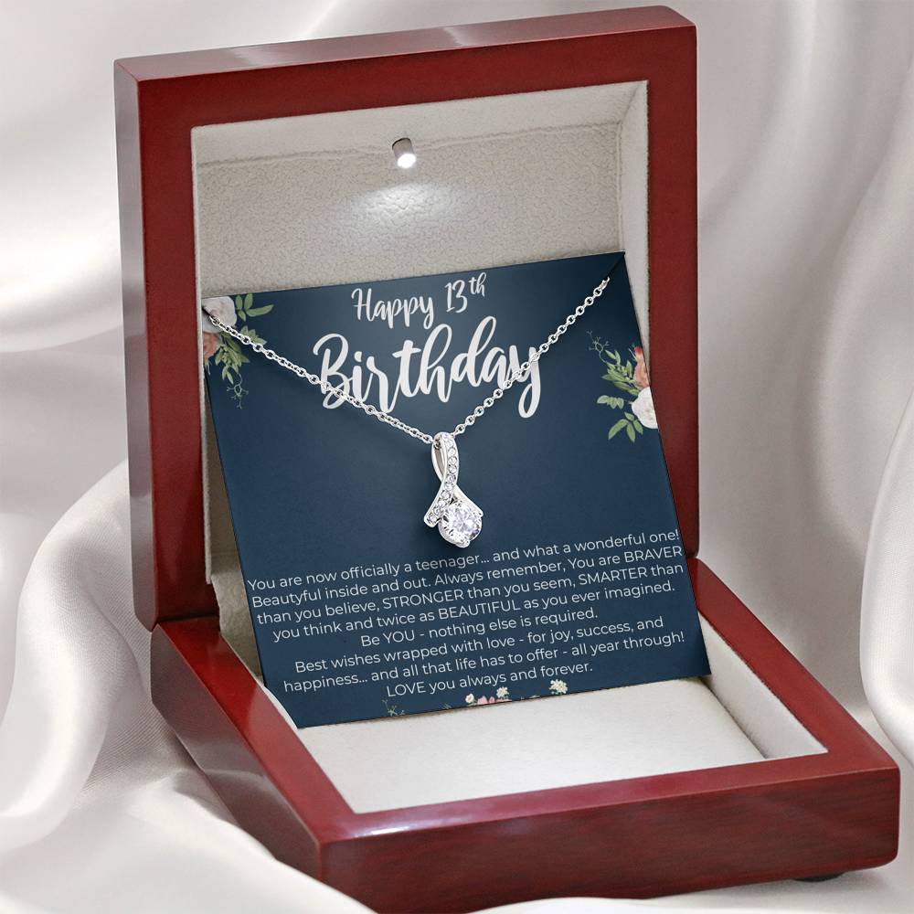 Personalized Daughter Sister Necklace for Her Valentines Birthday Gift Alluring Hearts Necklace for Women with Message  Card