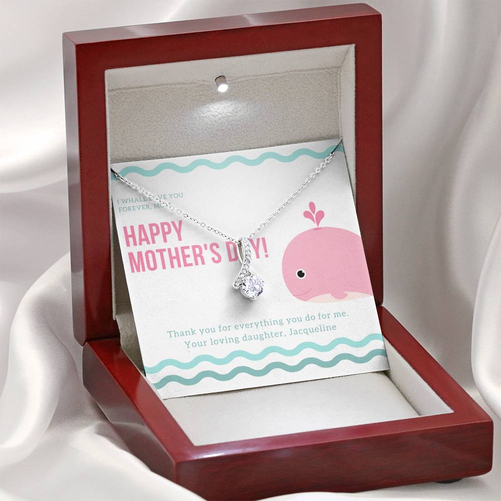 Mother's Day Necklace Gift For Women To My Mother On Mother's Day Birthday Pendent Gift With the Message Card For Grandma Step Mother