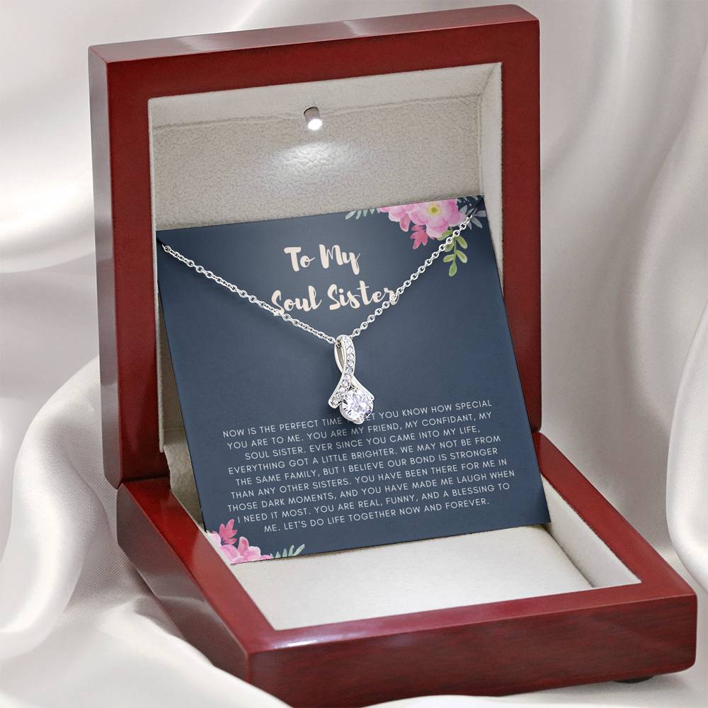 Personalized Necklace To My Soul Sister Best Friend Cousin With The Message Card From Friend Sister Brother On Birthday Graduation