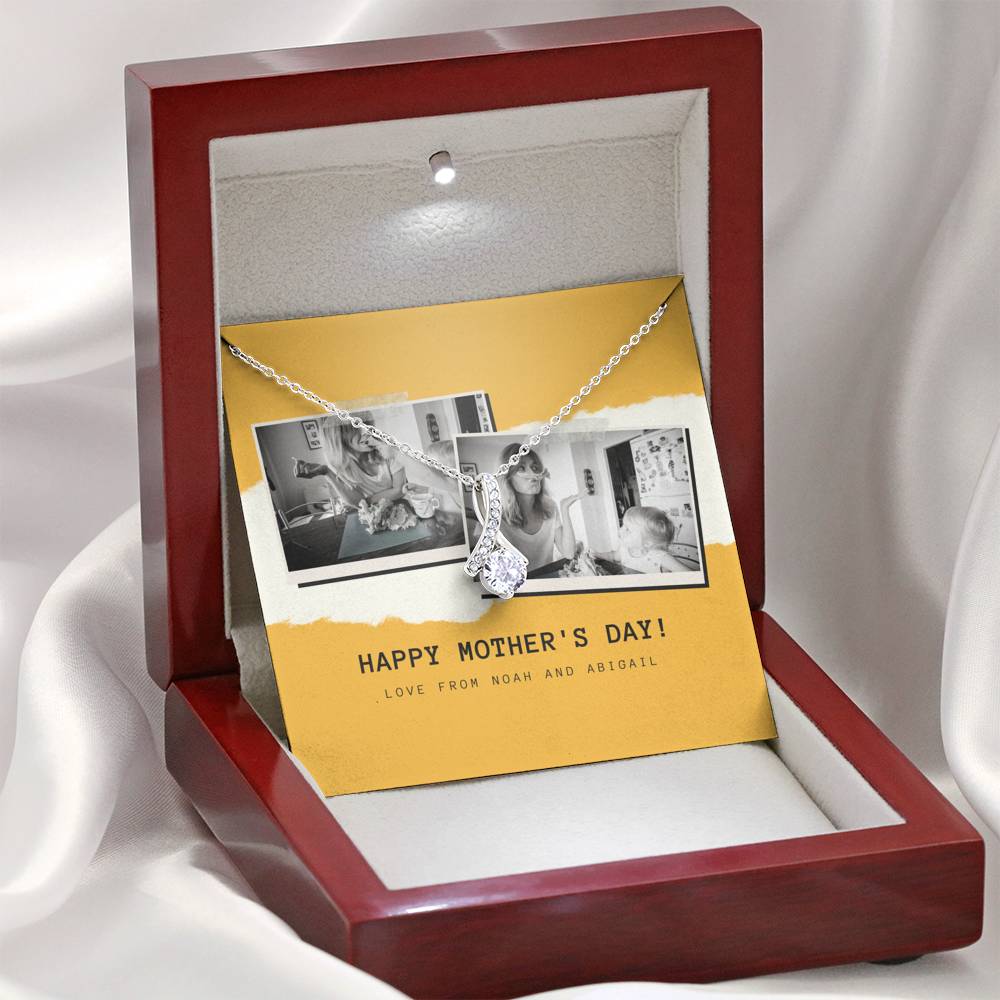 Mom Necklace Mothers Day Card, Mothers Day Gift From Son, Bonus Mom Gift Necklace, Birthday Gift for Step Mom to Say Thank you, Mother's Day Gift, Mom Necklace