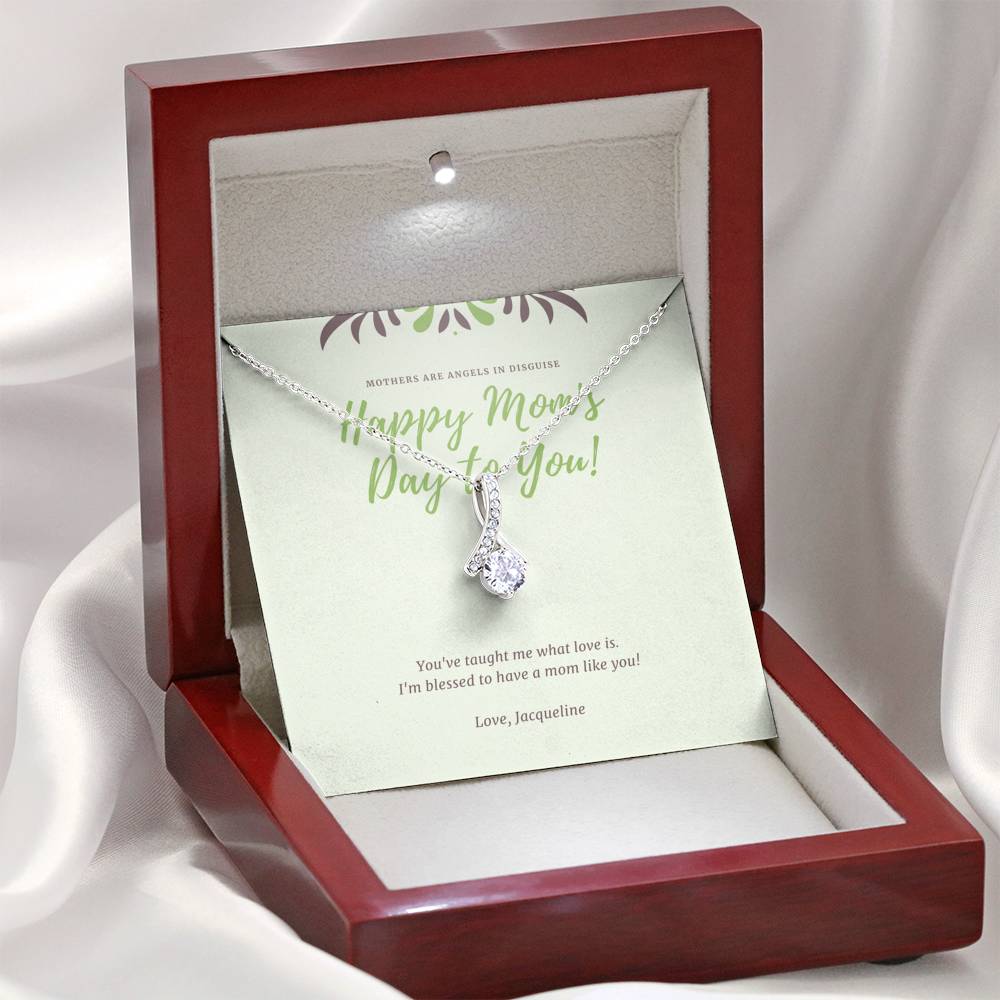 Personalized Necklace Gift For Mother Grandma Mother In Law Step Mom Pendent Thank you For Great Job Gift With The Message Card