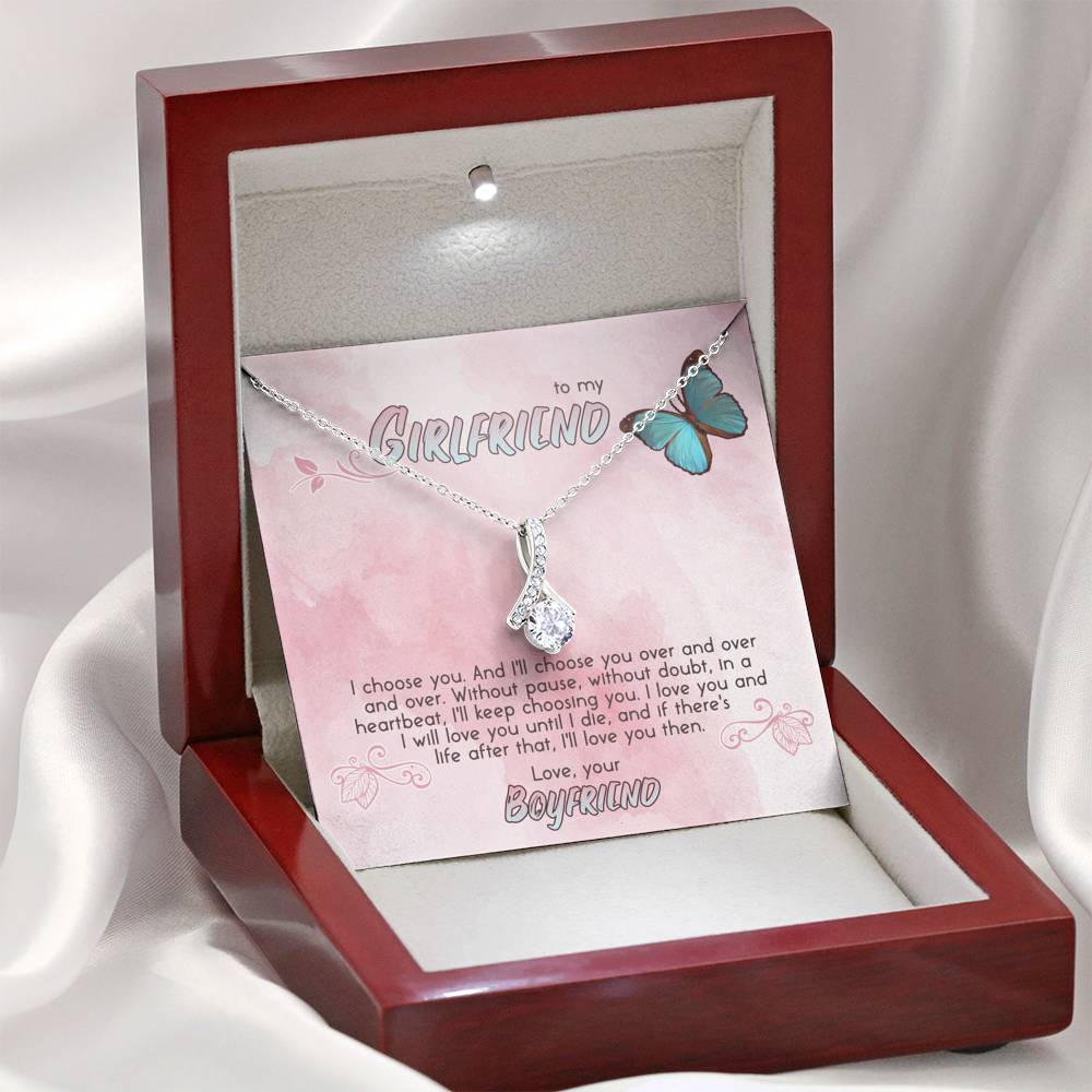 Personalized Necklace For Girlfriend Strong Love Bond Pendent From Her Boyfriend On Valentines Day Birthday Gift