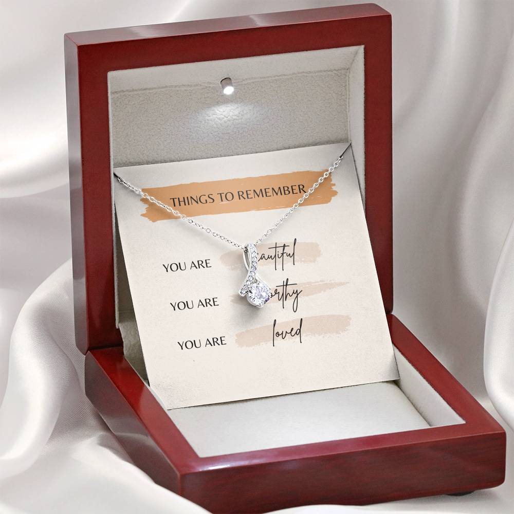 Personalized Wife Girlfriend Necklace for Her Valentines Birthday  Gift Alluring Beauty Necklace for Women with Message  Card