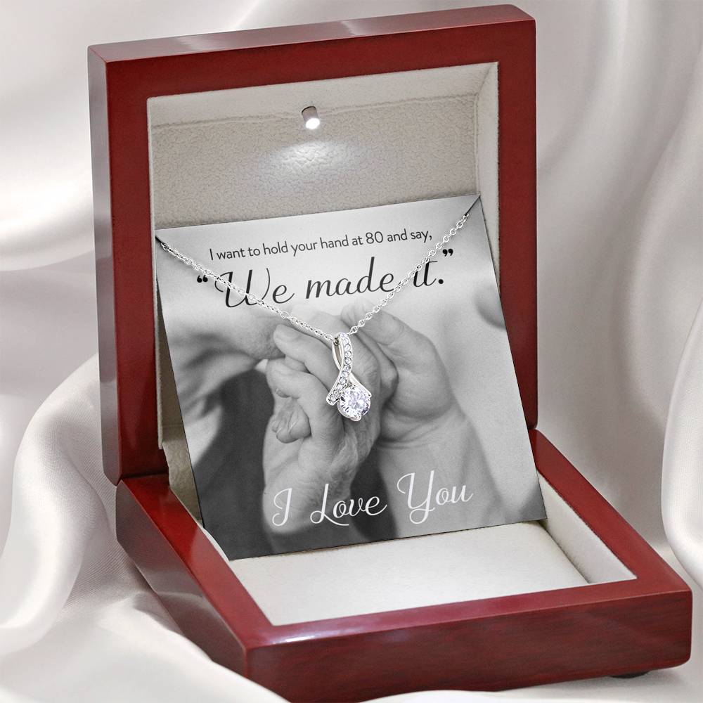To My Mom Mother In Law Wife Girlfriend Bride Necklace Gift On Mother's Day Valentine's Day Wedding Birthday Gift With The Message Card