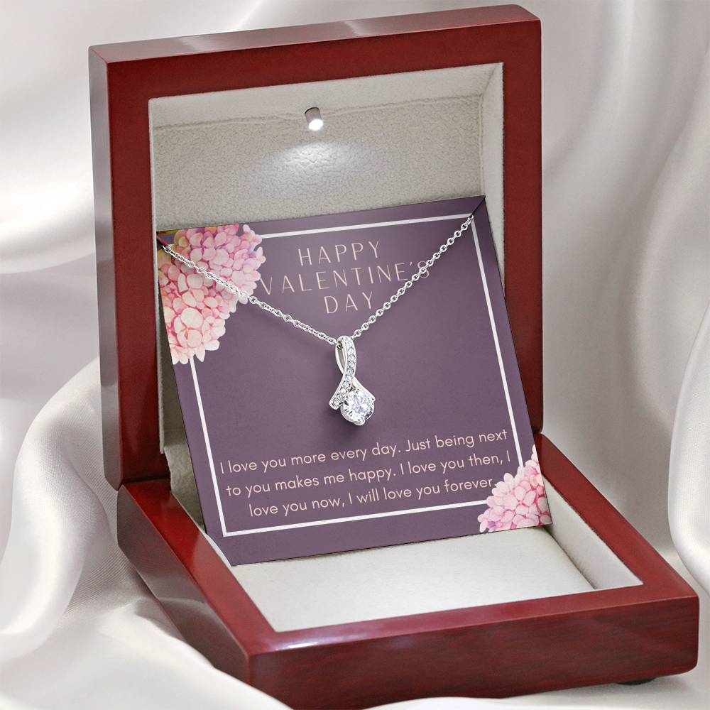 Valentine's Day Necklace Gift For Women On Birthday Anniversary Engagement Pendent Gift Form Husband Boyfriend With The Message Card