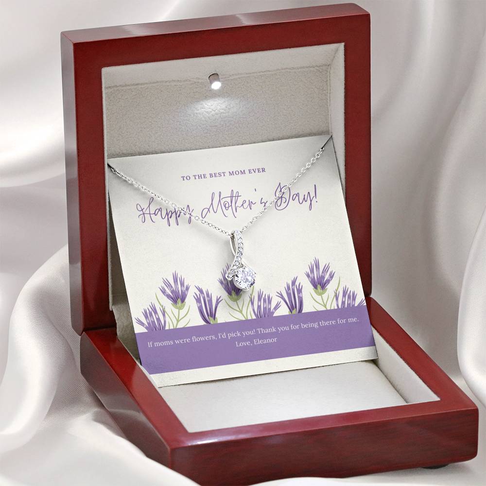 To My Mother Necklace Gift Honored Appreciation Thank You Gift For Mother In Law Step Mom Grandma On Mother's Day Pendent Gift With The Message Card