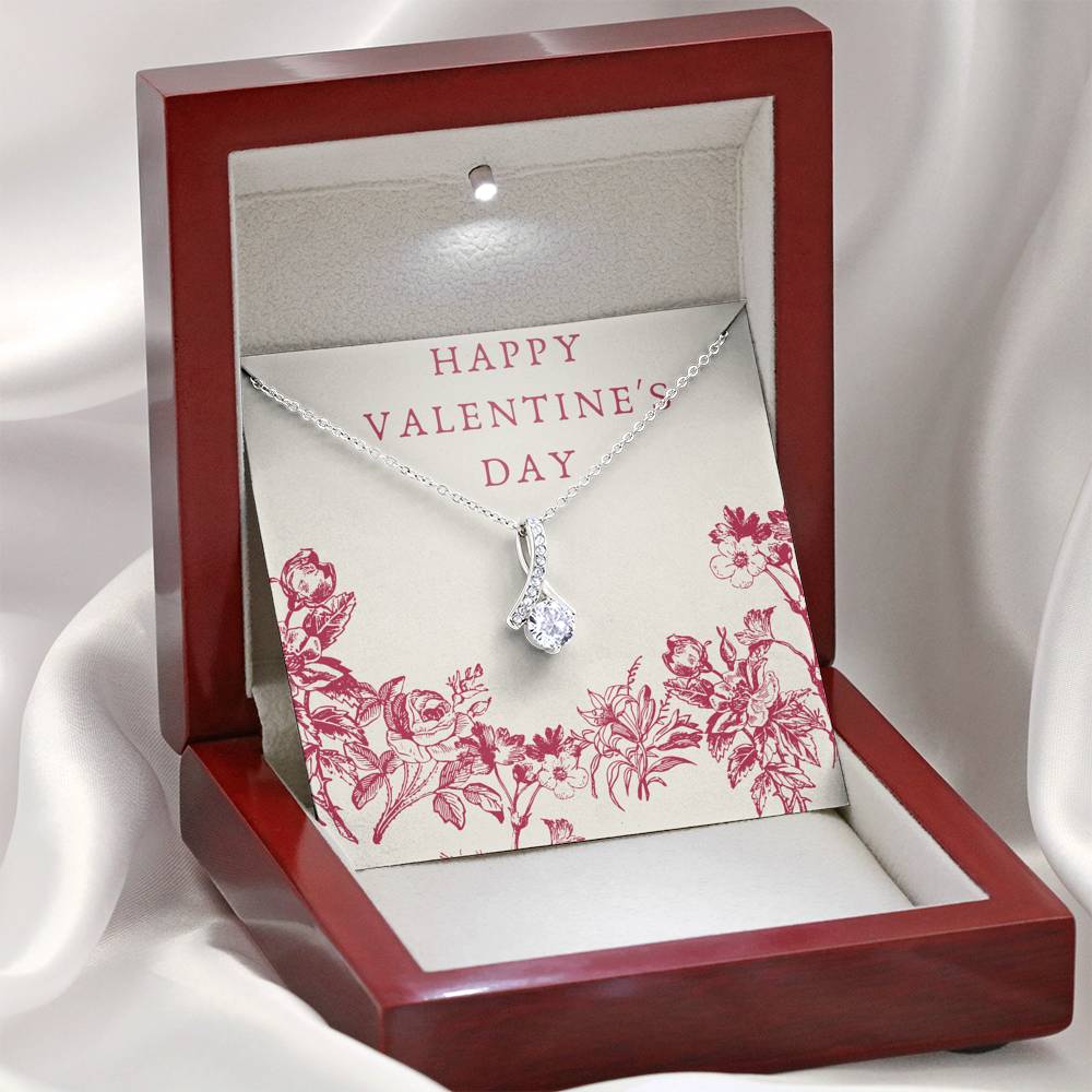 Valentine's Day Gift To My Future Wife Petite Ribbon Pendent Birthday Anniversary Necklace Gift