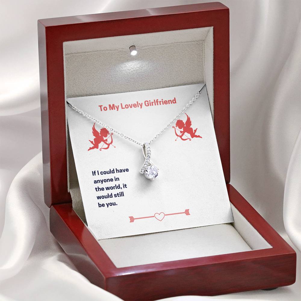 Personalized To My Girlfriend Necklace  for Her Birthday Valentines Anniversary Gift for Girlfriend Hearts Necklace for Women with Message  Card