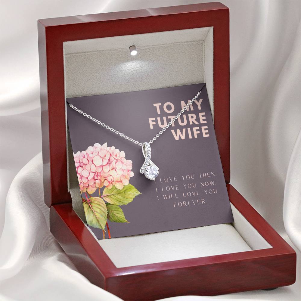 Personalized Necklace To My Future Wife On Engagement Birthday Valentine's Day Graduation Gift Pendent With The Message Card