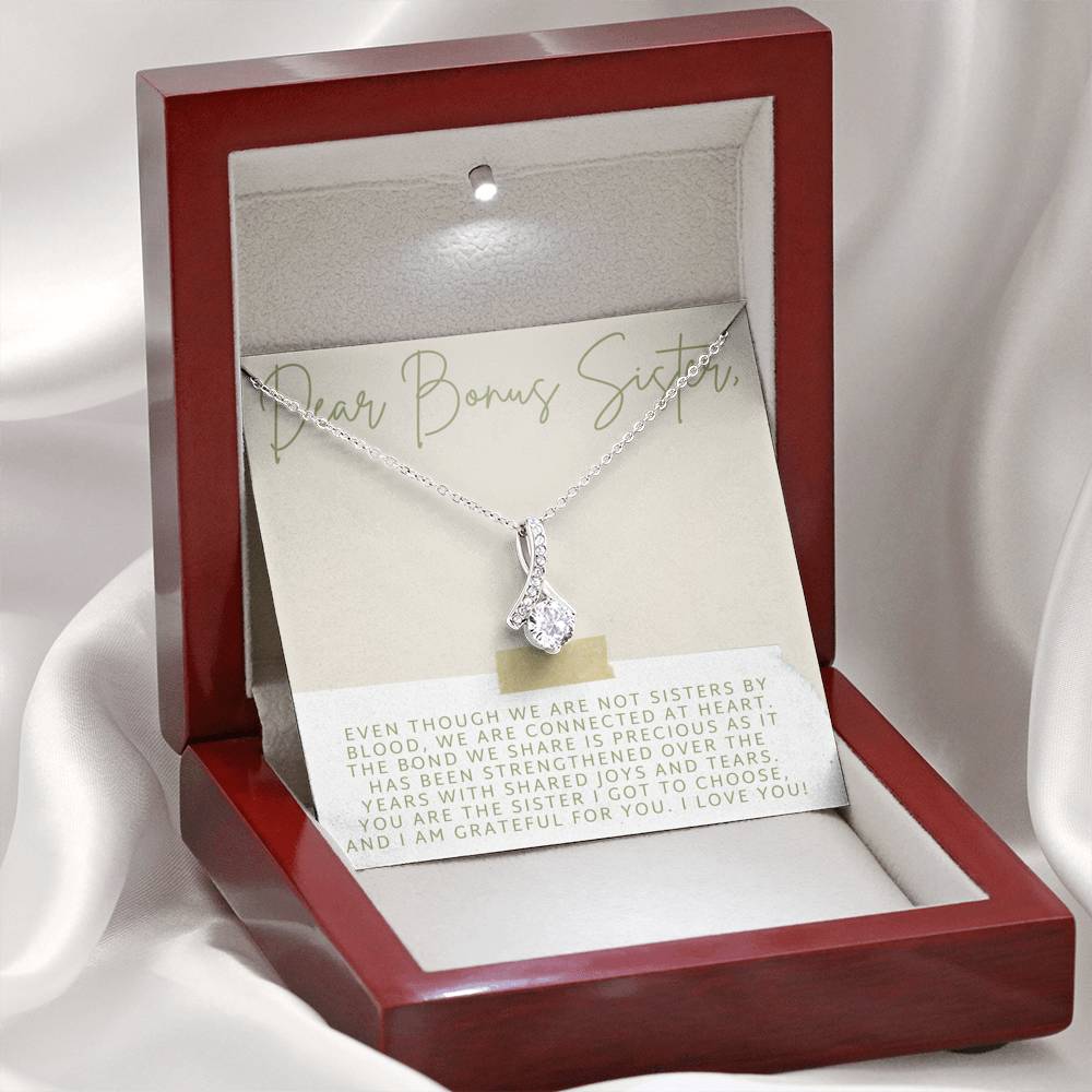 Bonus Sister Gift, Gift for Sister, Necklace for Step Sister, Birthday Gift for Bonus Sister