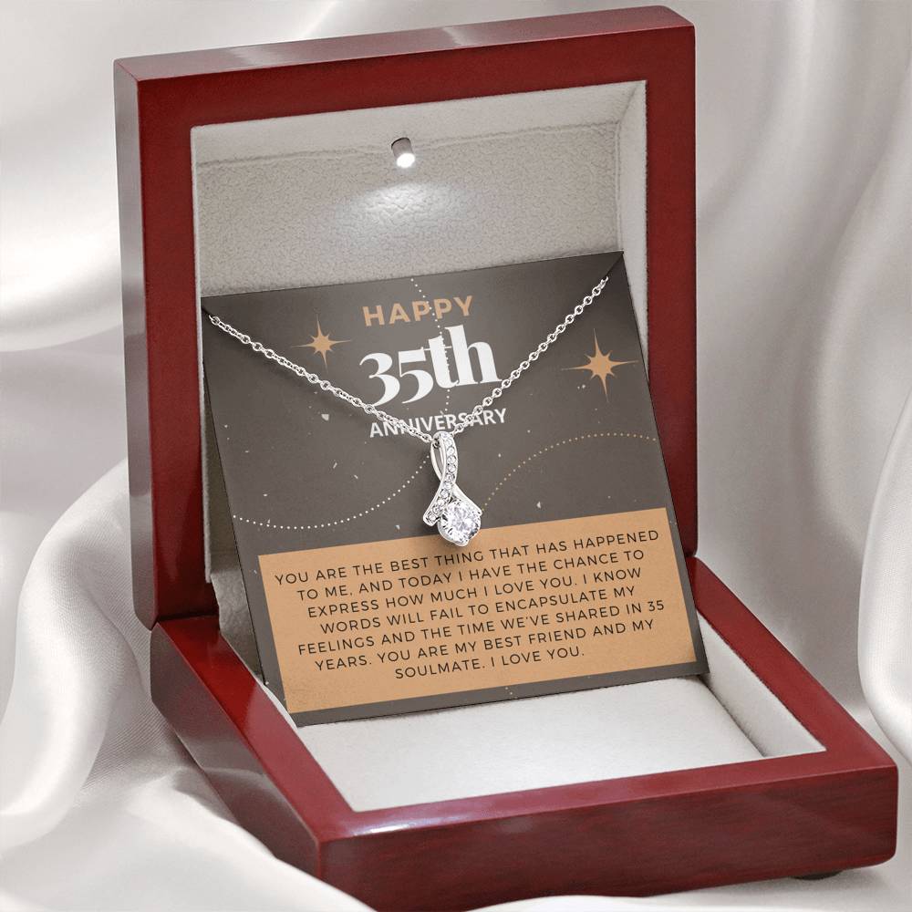 35th Wedding Anniversary Gift for Wife, Special Gift for Spouse, Gift Necklace for Her