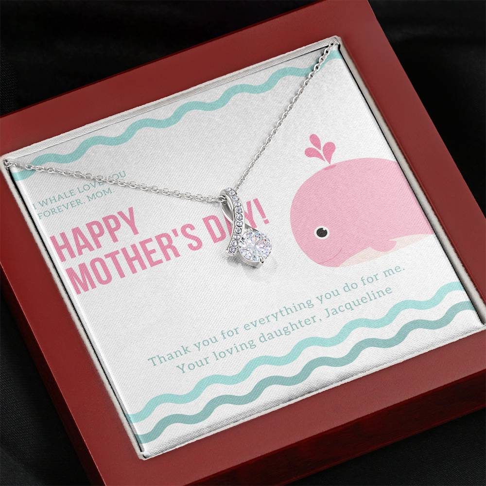Mother's Day Necklace Gift For Women To My Mother On Mother's Day Birthday Pendent Gift With the Message Card For Grandma Step Mother