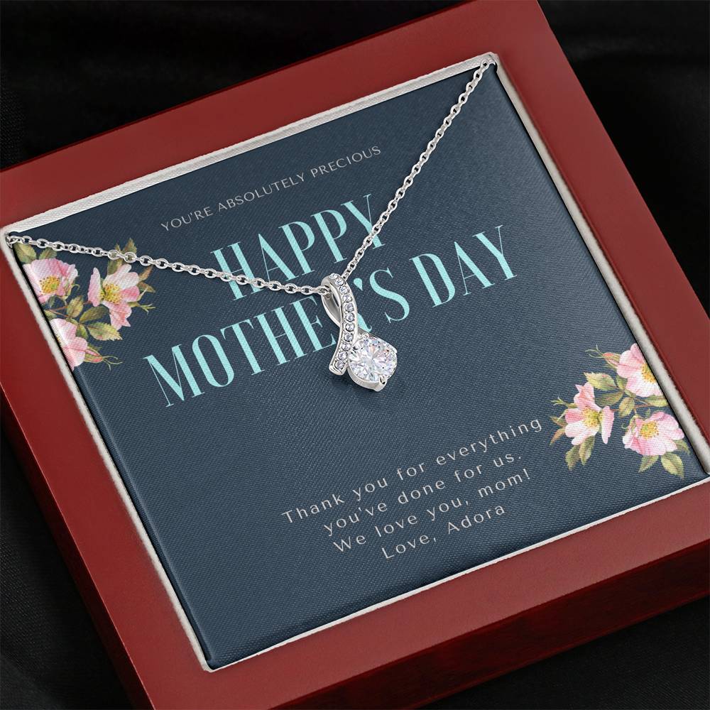 Necklace To My Mom Mother In Law Grandma Pendent Gift With The Message Card Thank You Gift On Her Birthday Mother's Day