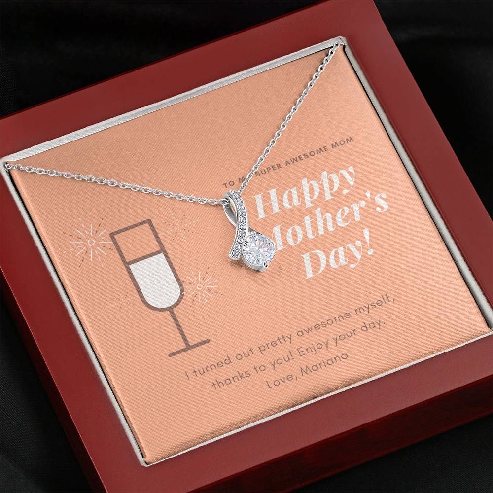 Mother's Day Necklace Gift For Mother Grandma Mother In Law Thank You Gift On Birthday Inspirational Pendent Gift With The Message Card