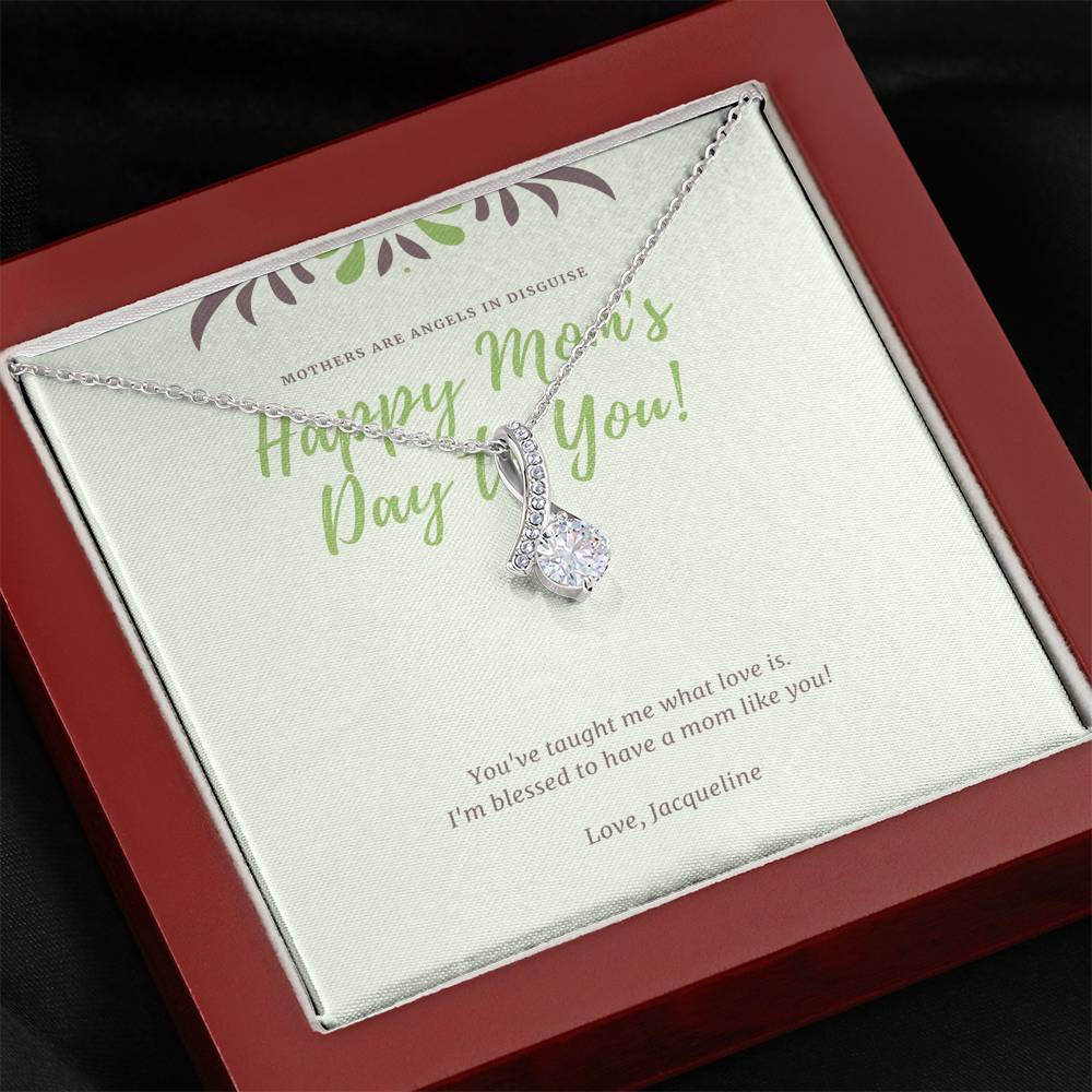 Personalized Necklace Gift For Mother Grandma Mother In Law Step Mom Pendent Thank you For Great Job Gift With The Message Card
