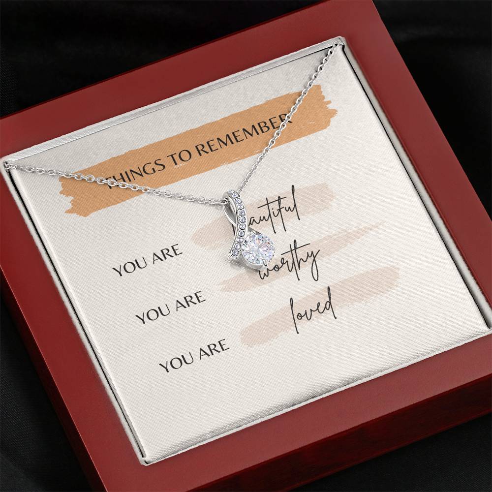 Personalized Wife Girlfriend Necklace for Her Valentines Birthday  Gift Alluring Beauty Necklace for Women with Message  Card