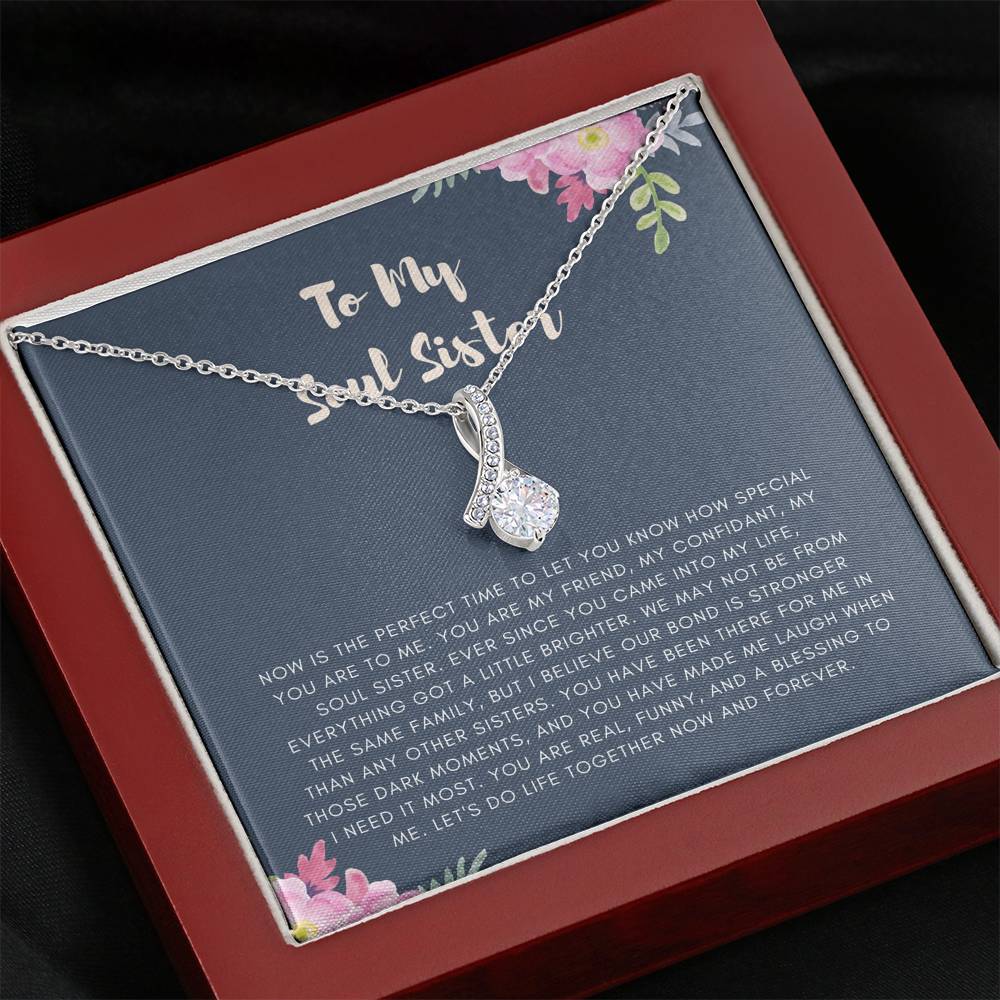 Personalized Necklace To My Soul Sister Best Friend Cousin With The Message Card From Friend Sister Brother On Birthday Graduation
