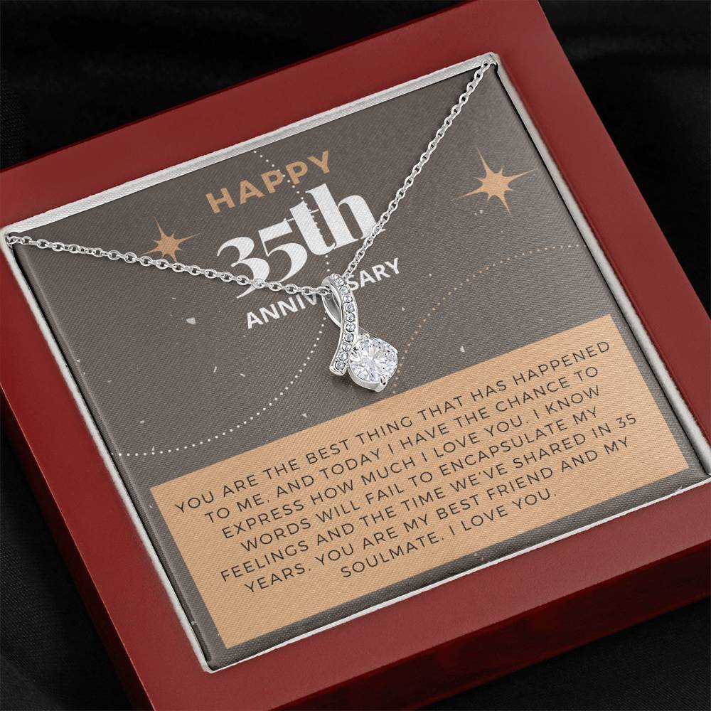 35th Wedding Anniversary Gift for Wife, Special Gift for Spouse, Gift Necklace for Her