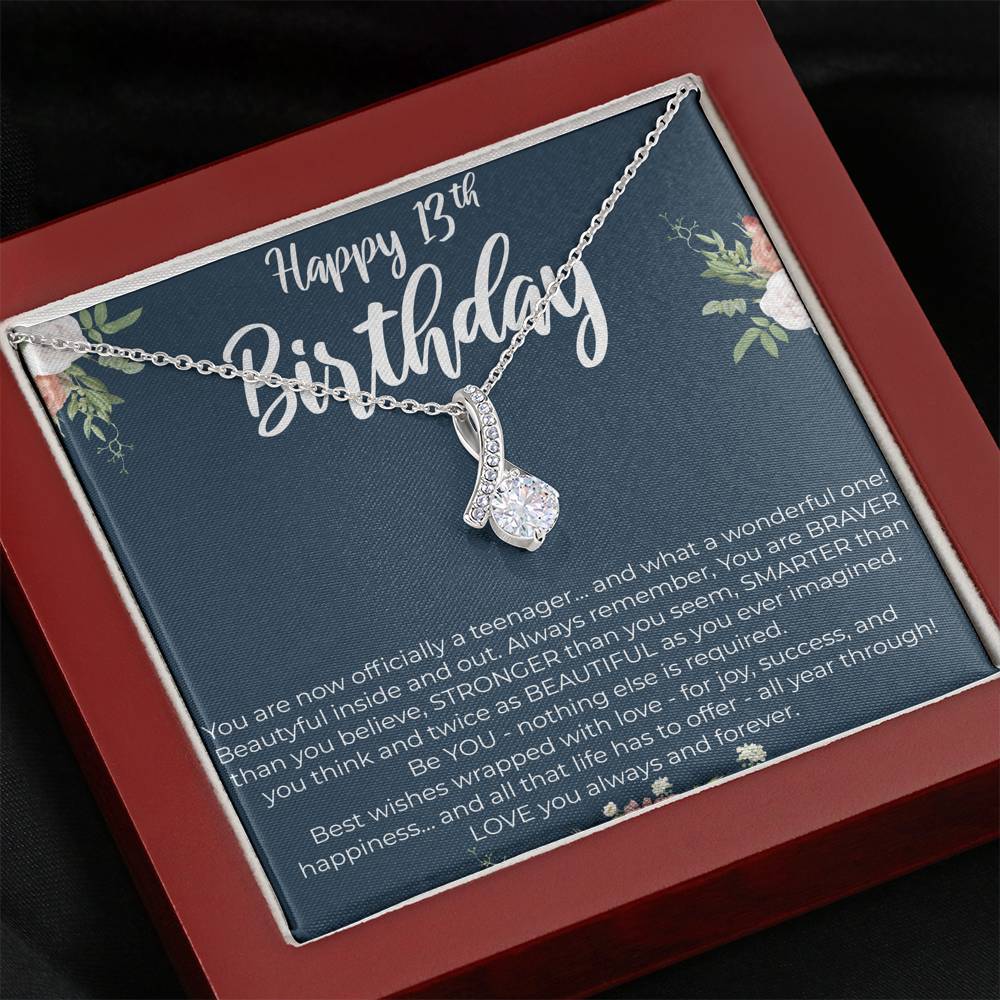 Personalized Daughter Sister Necklace for Her Valentines Birthday Gift Alluring Hearts Necklace for Women with Message  Card