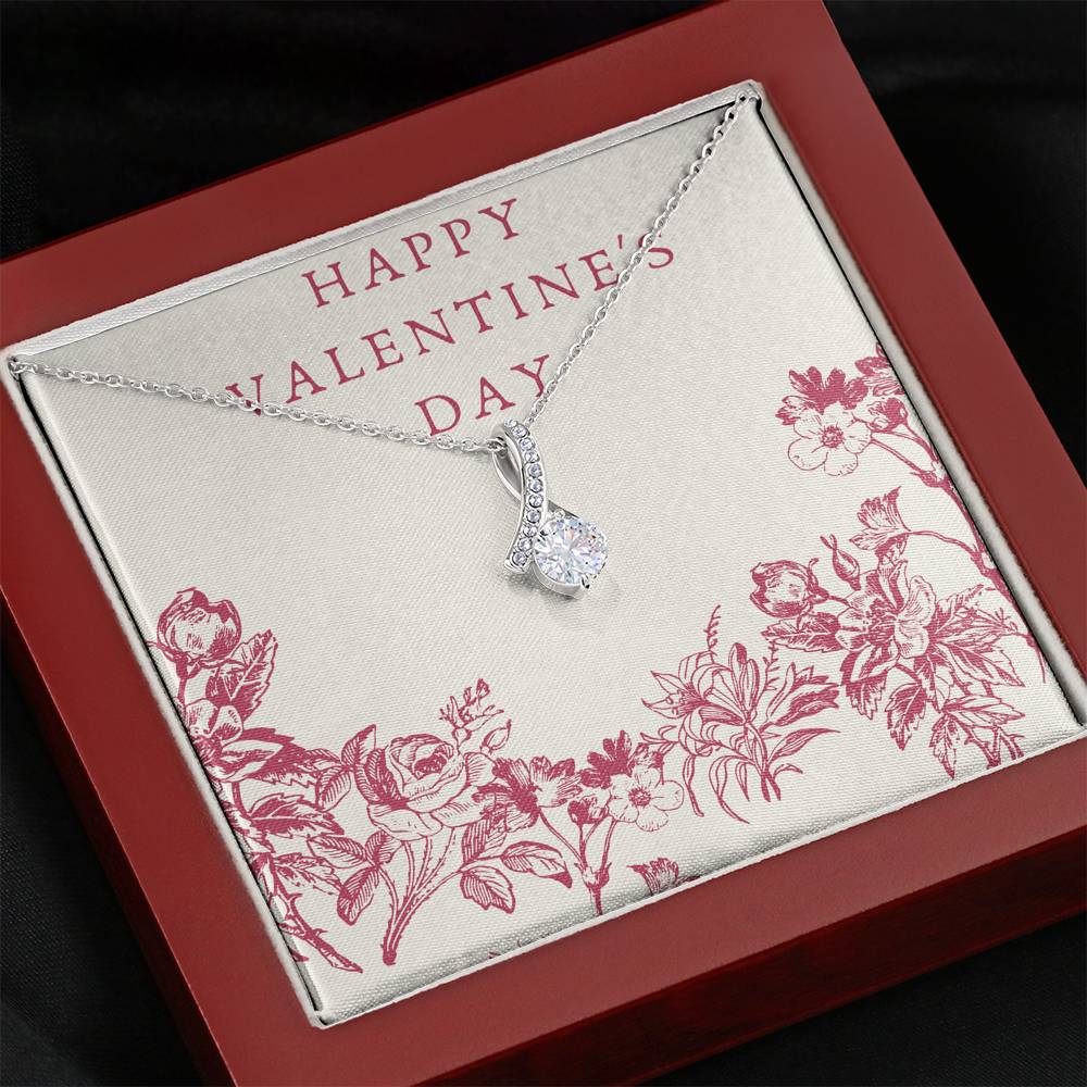 Valentine's Day Gift To My Future Wife Petite Ribbon Pendent Birthday Anniversary Necklace Gift