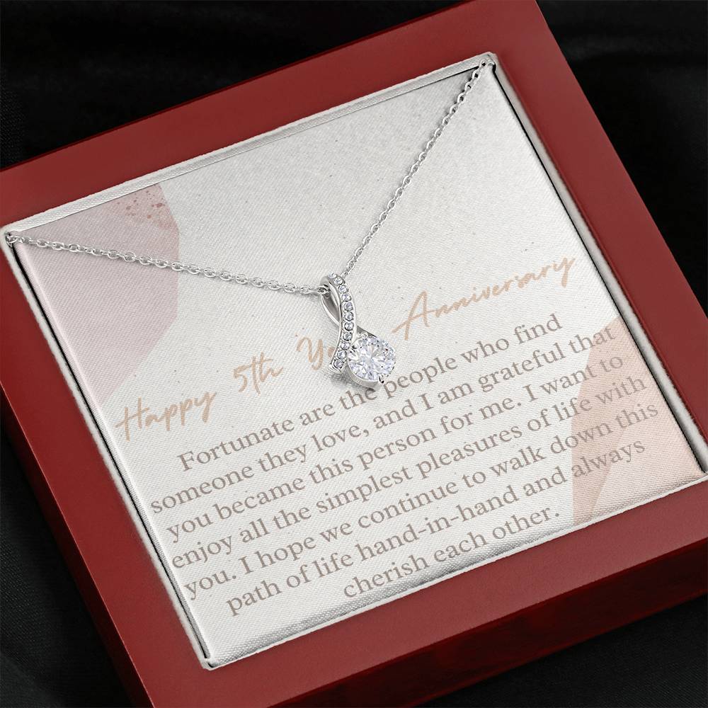 Gift for Anniversary, 5 Year Anniversary Gift, Necklace for Wife, Gift for Girl Friend