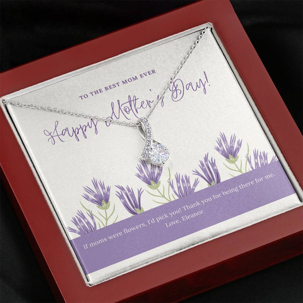 To My Mother Necklace Gift Honored Appreciation Thank You Gift For Mother In Law Step Mom Grandma On Mother's Day Pendent Gift With The Message Card