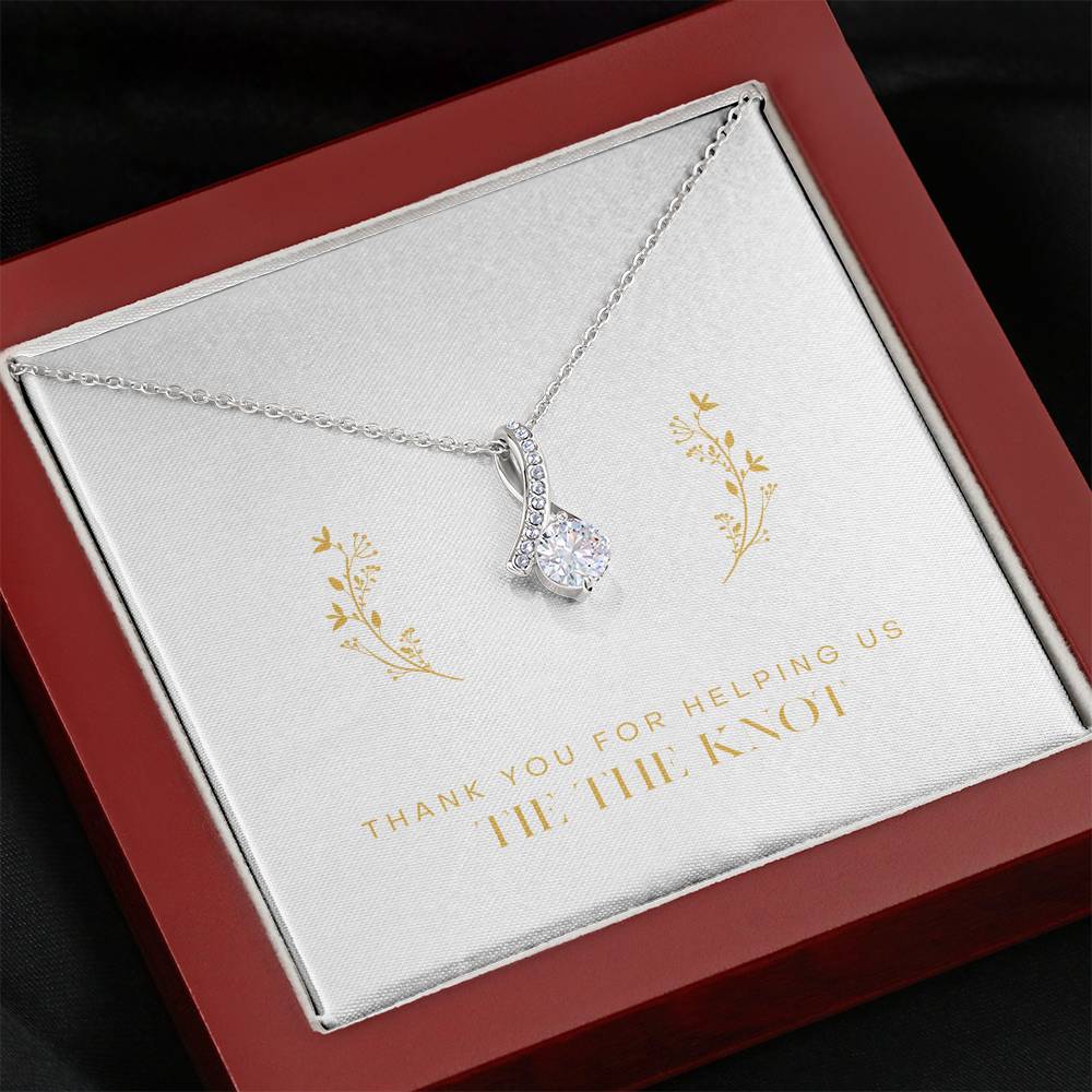 Thank You Gift Necklace To My Future Wife Petite Ribbon Pendent Thanks For Making A Difference In My life