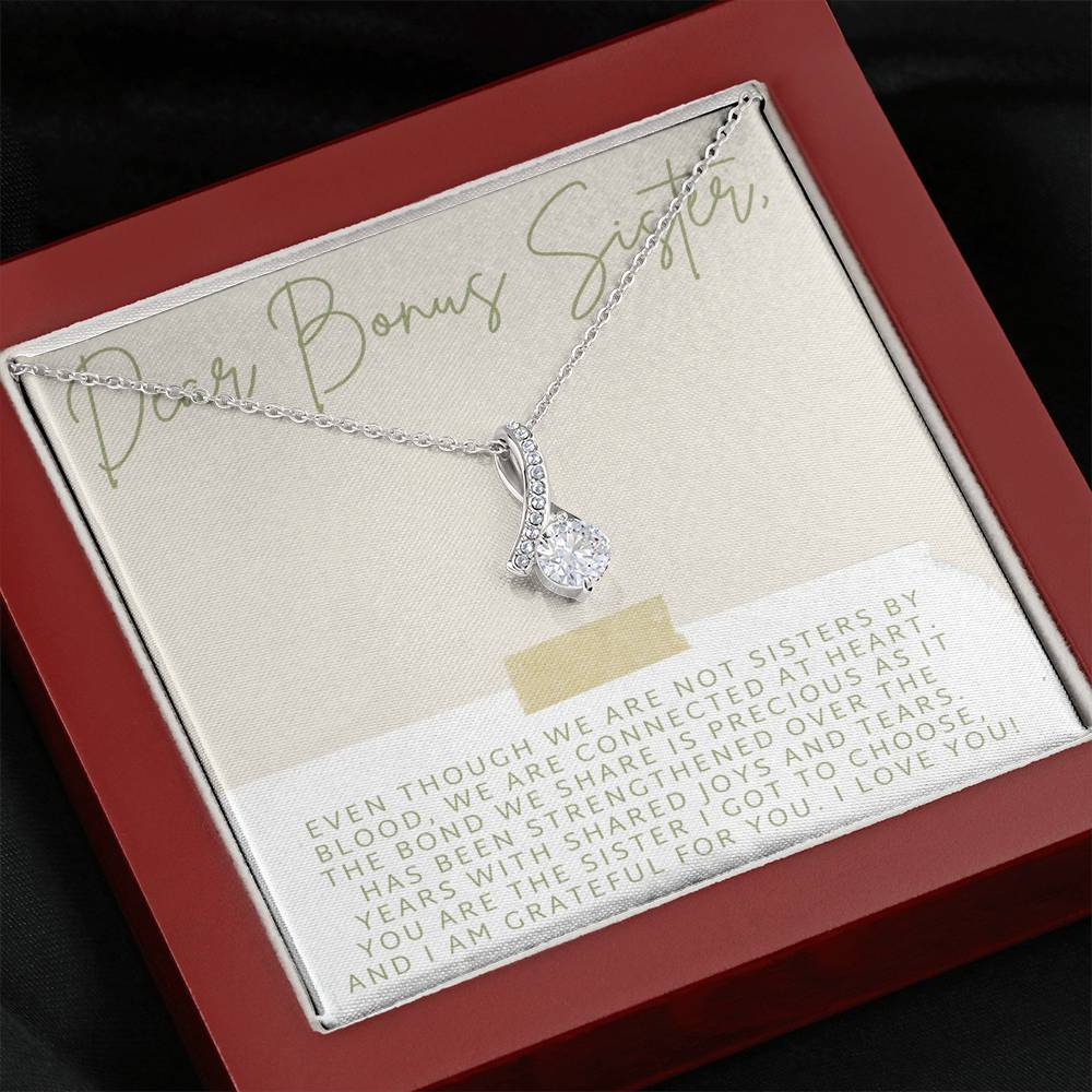 Bonus Sister Gift, Gift for Sister, Necklace for Step Sister, Birthday Gift for Bonus Sister
