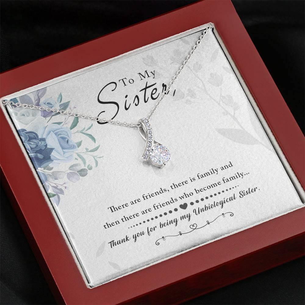 Personalized Custom Sister Necklace  for Her Valentines Birthday Anniversary Gift Alluring Beauty Necklace for Women with Message  Card