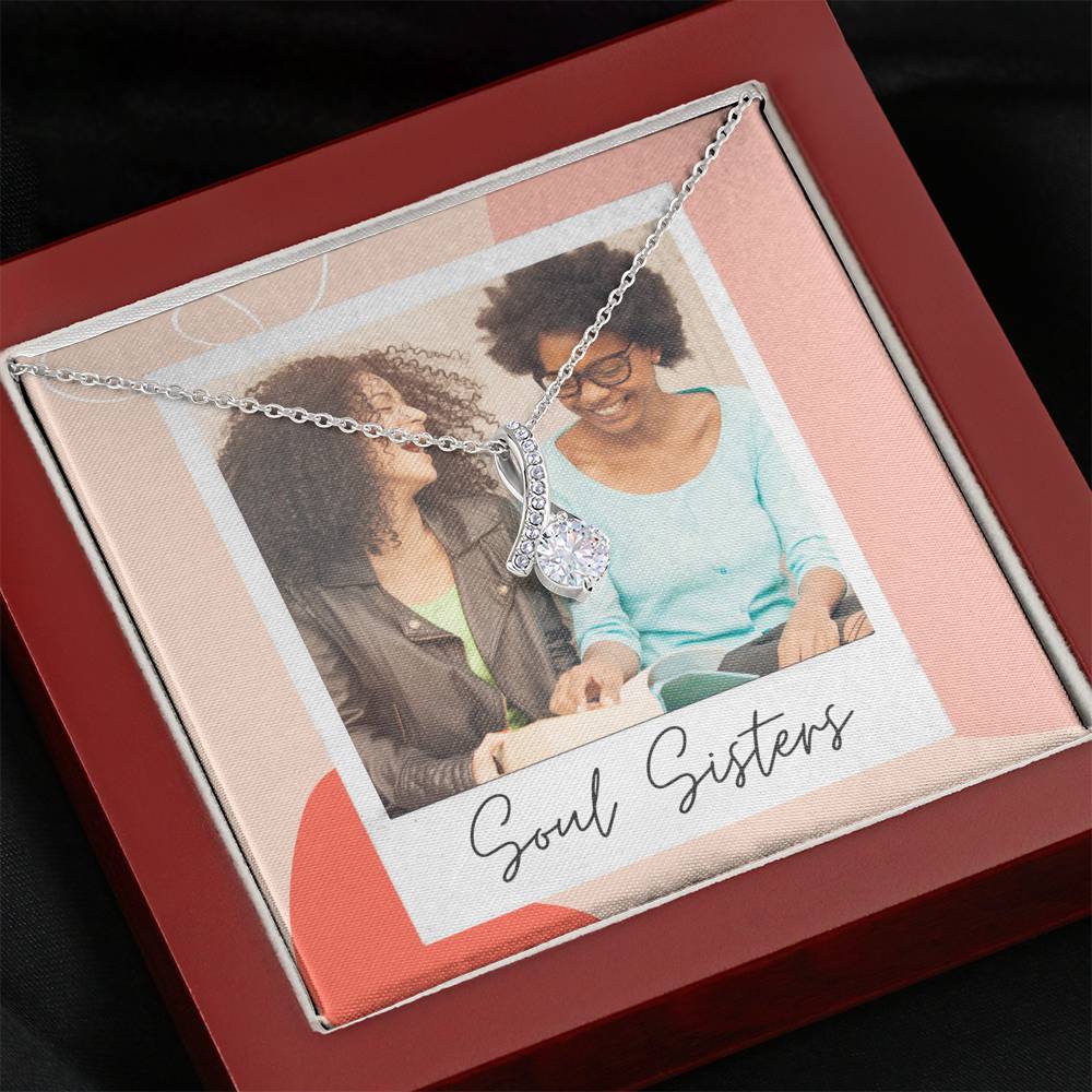 Personalized Gift Sister Necklace for Her Valentines Birthday  Gift Alluring Beauty Dreams for Women with Message  Card