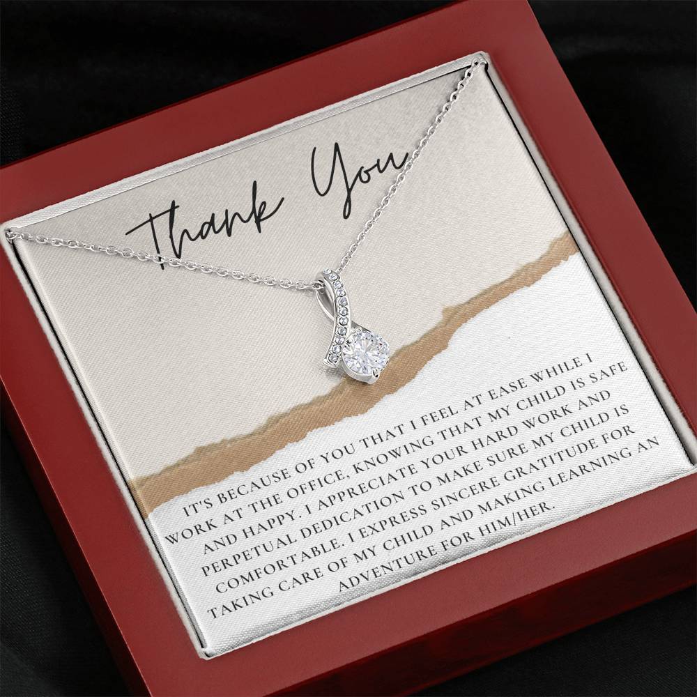 Teacher Appreciation Gift, Daycare Worker Gift Necklace, Thank You Gift for Teachers, Caregivers